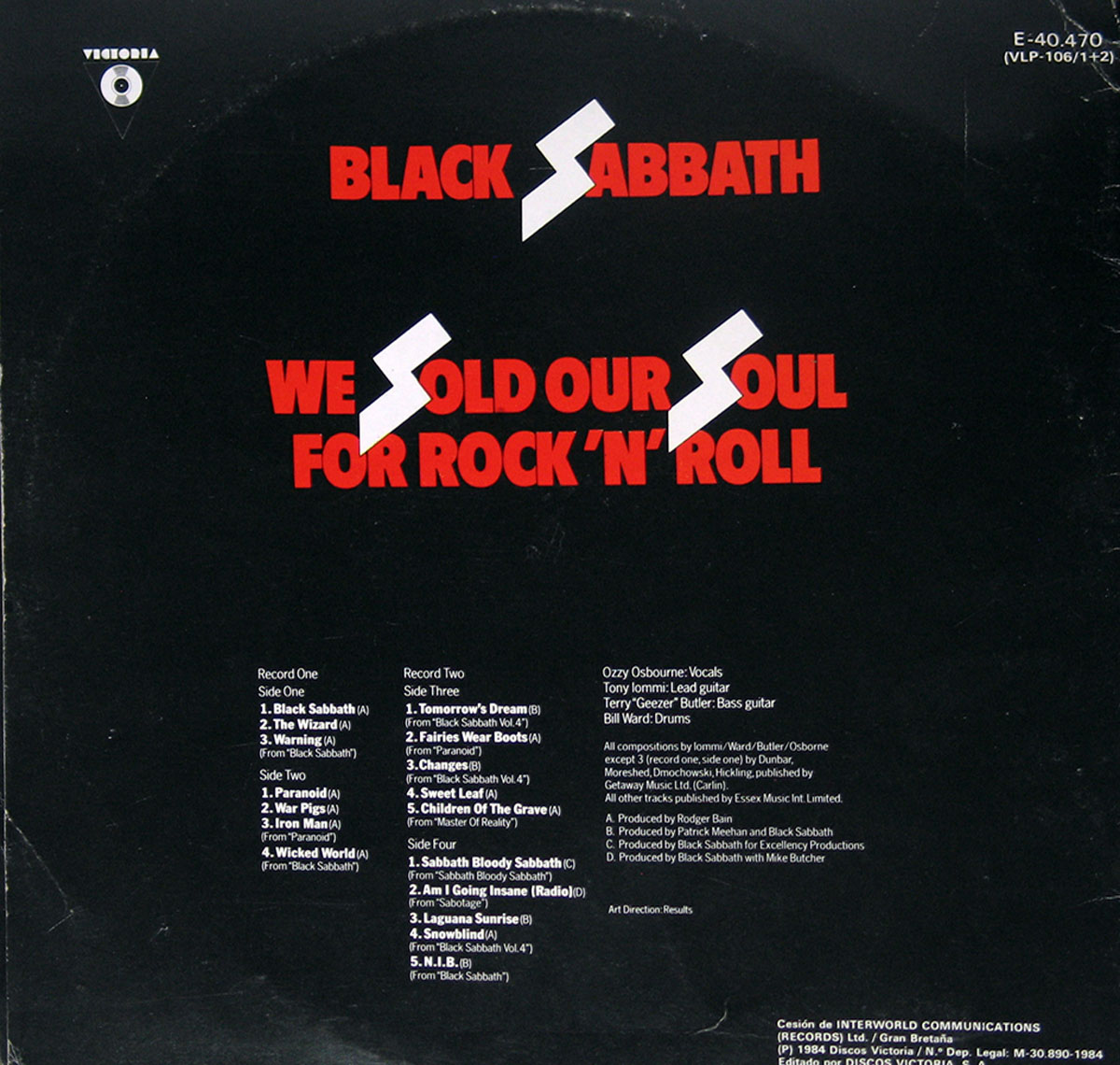 High Resolution Photo BLACK SABBATH - We Sold Our Soul for Rock and Roll 